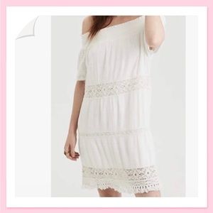 American Eagle Outfitters Off the Shoulder Crochet Dress